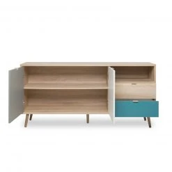 Sideboard CUBA - Sonoma Eiche - tricolor- 150 cm breit -Esszimmer Verkaufsgeschäft 1332003700 04 1600Wx1600H