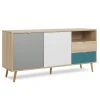 Sideboard CUBA - Sonoma Eiche - tricolor- 150 cm breit