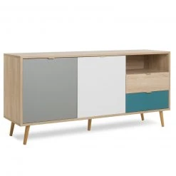 Sideboard CUBA - Sonoma Eiche - tricolor- 150 cm breit