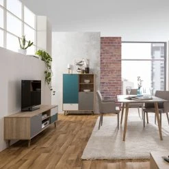 Lowboard CUBA - Sonoma Eiche - tricolor - 150 cm breit -Esszimmer Verkaufsgeschäft 1332003900 09 1600Wx1600H