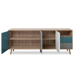 Sideboard CUBA - Sonoma Eiche - tricolor - 180 cm breit -Esszimmer Verkaufsgeschäft 1332004000 04 1600Wx1600H
