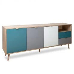 Sideboard CUBA - Sonoma Eiche - tricolor - 180 cm breit
