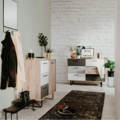 Kommode ORLANDO - Grey Craft Oak-Farbmix - 6 Schubkästen - 118 cm -Esszimmer Verkaufsgeschäft 1332004300 06 1600Wx1600H