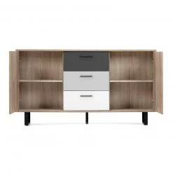 Kommode ORLANDO - Grey Craft Oak-Farbmix - 3 Schubkästen - 160 cm 9 Kommode ORLANDO - Grey Craft Oak-Farbmix - 3 Schubkästen - 160 cm -Esszimmer Verkaufsgeschäft 1332004500 03 1600Wx1600H
