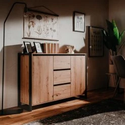 Kommode DENVER - Artisan Eiche-anthrazit - 120 cm -Esszimmer Verkaufsgeschäft 1332006000 04 1600Wx1600H