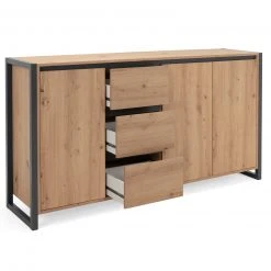 Kommode DENVER - Artisan Eiche-anthrazit - 160 cm -Esszimmer Verkaufsgeschäft 1332006100 09 1600Wx1600H
