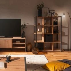 Standregal DENVER - Artisan Eiche-anthrazit - 145 cm -Esszimmer Verkaufsgeschäft 1332006300 08 1600Wx1600H