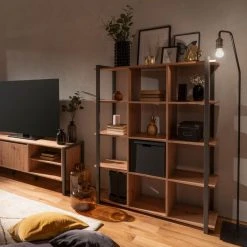 Standregal DENVER - Artisan Eiche-anthrazit - 145 cm -Esszimmer Verkaufsgeschäft 1332006300 09 1600Wx1600H