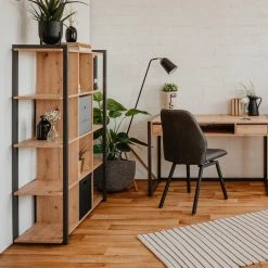 Standregal DENVER - Artisan Eiche-anthrazit - 145 cm -Esszimmer Verkaufsgeschäft 1332006300 10 1600Wx1600H