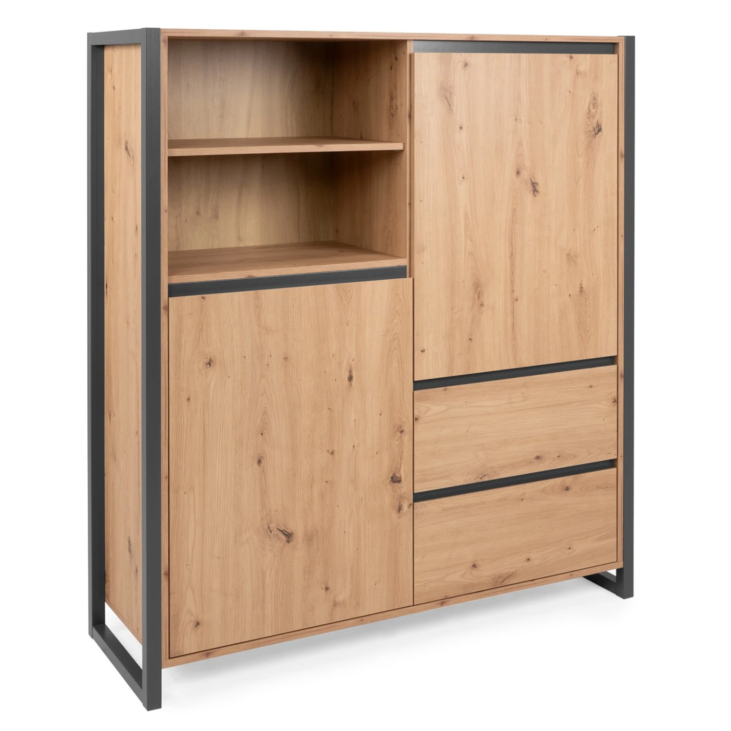 Highboard DENVER - Artisan Eiche-anthrazit - 139 cm 2 Highboard DENVER - Artisan Eiche-anthrazit - 139 cm – Bild 2