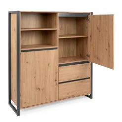 Highboard DENVER - Artisan Eiche-anthrazit - 139 cm 17 Highboard DENVER - Artisan Eiche-anthrazit - 139 cm -Esszimmer Verkaufsgeschäft 1332006500 04 1600Wx1600H