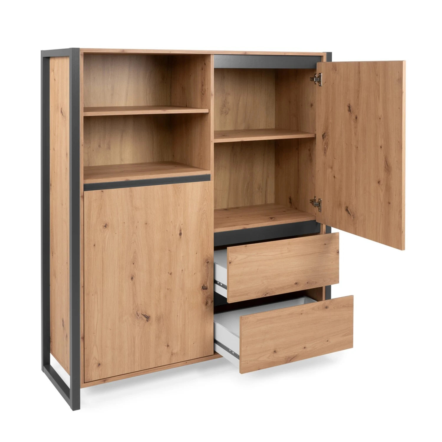 Highboard DENVER - Artisan Eiche-anthrazit - 139 cm 5 Highboard DENVER - Artisan Eiche-anthrazit - 139 cm – Bild 5