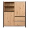 Highboard DENVER - Artisan Eiche-anthrazit - 139 cm