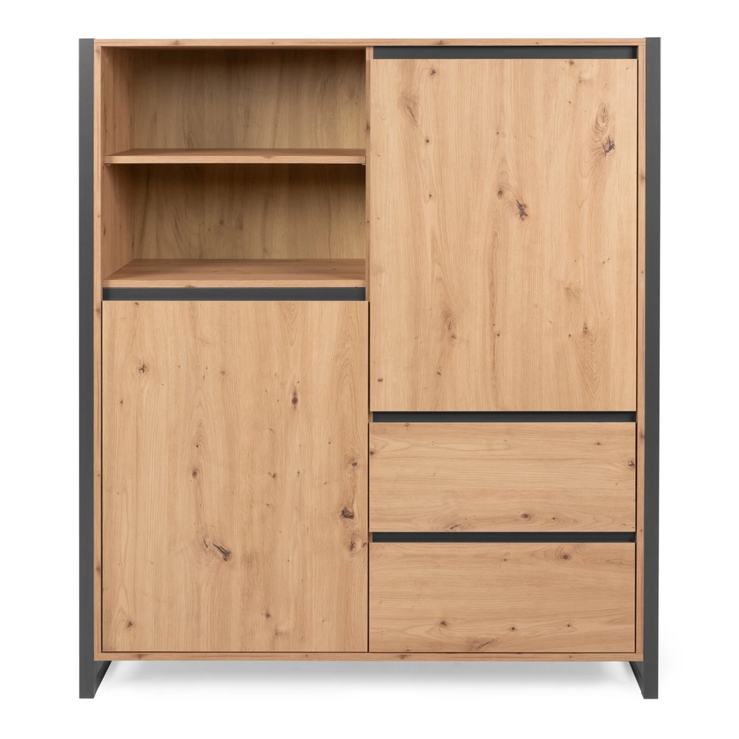 Highboard DENVER - Artisan Eiche-anthrazit - 139 cm 1 Highboard DENVER - Artisan Eiche-anthrazit - 139 cm
