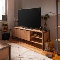 Lowboard DENVER - Artisan Eiche-anthrazit - 160 cm -Esszimmer Verkaufsgeschäft 1332006600 10 1600Wx1600H