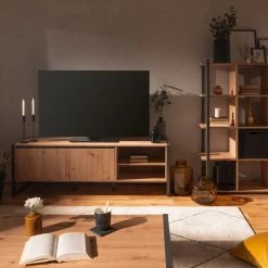 Lowboard DENVER - Artisan Eiche-anthrazit - 160 cm -Esszimmer Verkaufsgeschäft 1332006600 11 1600Wx1600H