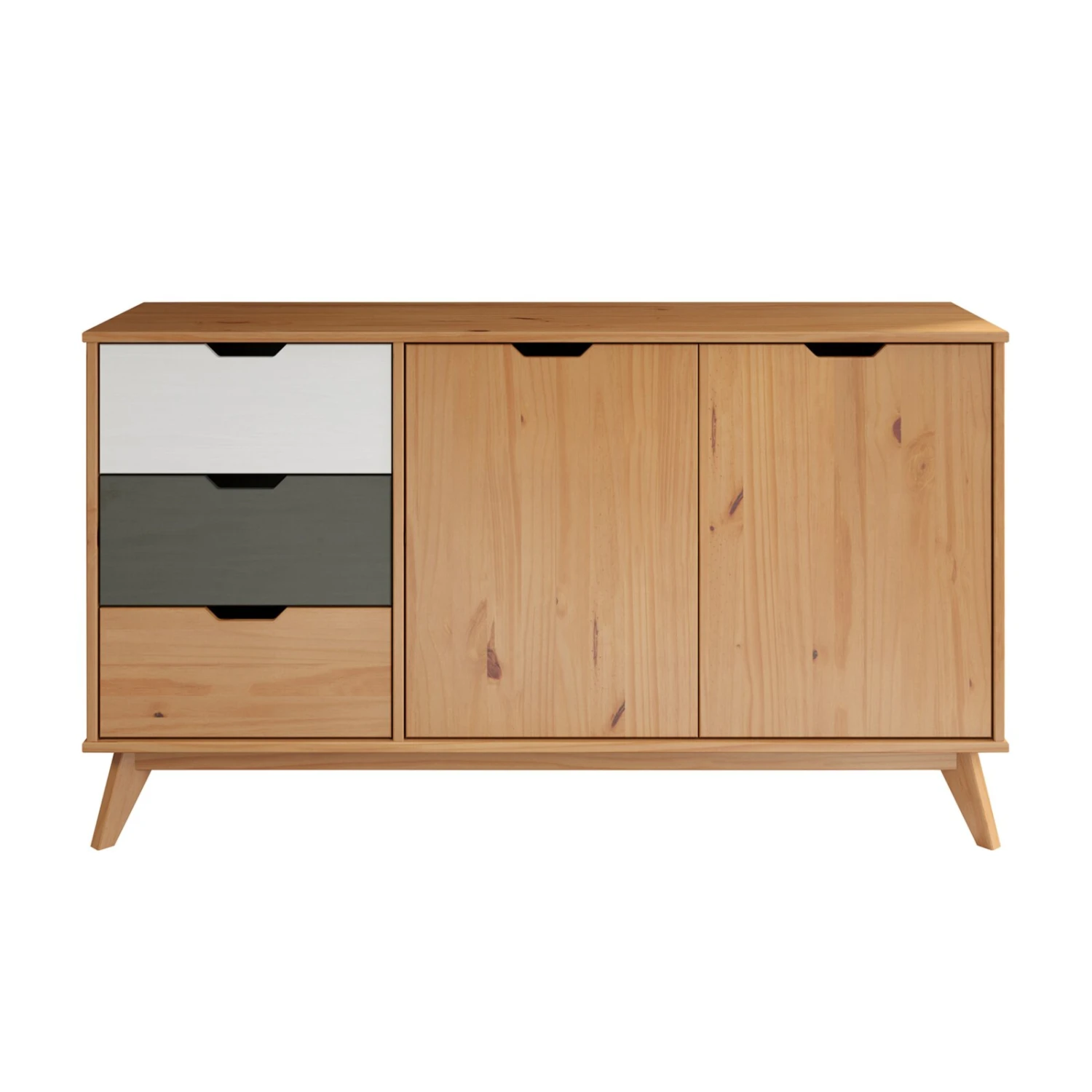 Sideboard - honigfarben - Kiefer massiv - 140 cm breit 1 Sideboard - honigfarben - Kiefer massiv - 140 cm breit