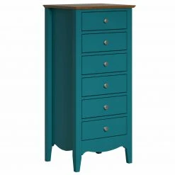 Kommode LISSABON - blau-braun - teilmassiv - 110 cm -Esszimmer Verkaufsgeschäft 1335001101 02 1600Wx1600H