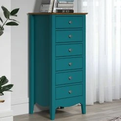 Kommode LISSABON - blau-braun - teilmassiv - 110 cm -Esszimmer Verkaufsgeschäft 1335001101 07 1600Wx1600H