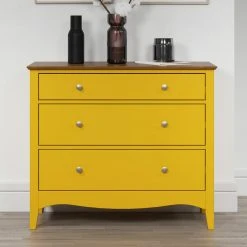 Kommode LISSABON - gelb-braun - teilmassiv - 100 cm -Esszimmer Verkaufsgeschäft 1335001202 06 1600Wx1600H