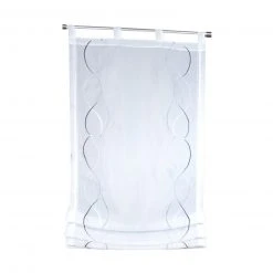 Raffrollo - weiß-silber - 60x120 cm