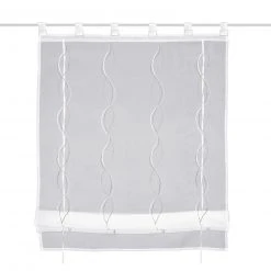 Raffrollo - weiß-taupe - 80x140 cm