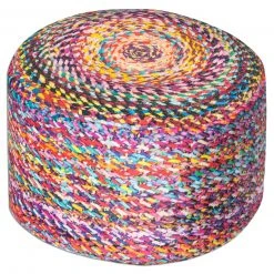 Sitzhocker DOTCOM KNOTTED - bunt - 50x30 cm