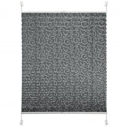 homara Plissee - grau - floral - 40x130 cm