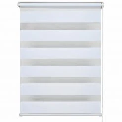 Doppelrollo - weiß - 45x160 cm