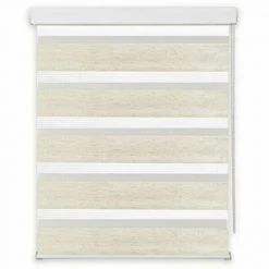 Doppelrollo mit Blende - leinenfarben - 60 x 160 cm