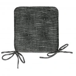 Stuhlkissen - graphit - mit 4 Bändern