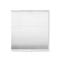 Plissee-Faltstore - weiß - Crash Optik - 40x130 cm