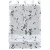 Raffrollo - weiß-grau - mit Blumen - 60x140 cm