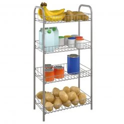 Allzweckregal - silber - 4 Etagen