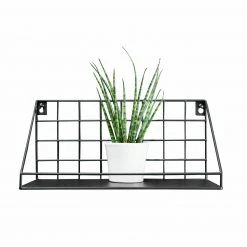 Dekoregal - schwarz - Metall - 30 cm breit