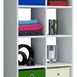 Regal BENAS 2x4 - weiß - 123 cm hoch