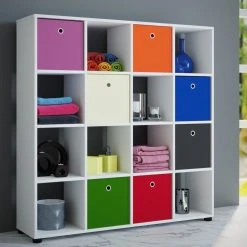 Regal BENAS 4x4 - weiß - 123 cm hoch 6 Regal BENAS 4x4 - weiß - 123 cm hoch -Esszimmer Verkaufsgeschäft 9001636400 03 1600Wx1600H