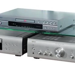 TV-Aufsatz - silber - Klarglas - 105 cm breit