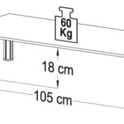 TV-Aufsatz - silber - Klarglas - 105 cm breit 7 TV-Aufsatz - silber - Klarglas - 105 cm breit -Esszimmer Verkaufsgeschäft 9001647600 04 1600Wx1600H