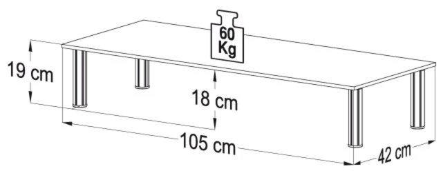 TV-Aufsatz - silber - Klarglas - 105 cm breit 4 TV-Aufsatz - silber - Klarglas - 105 cm breit – Bild 4
