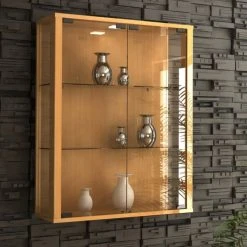 Hängevitrine UDINA - Buche - ohne Beleuchtung