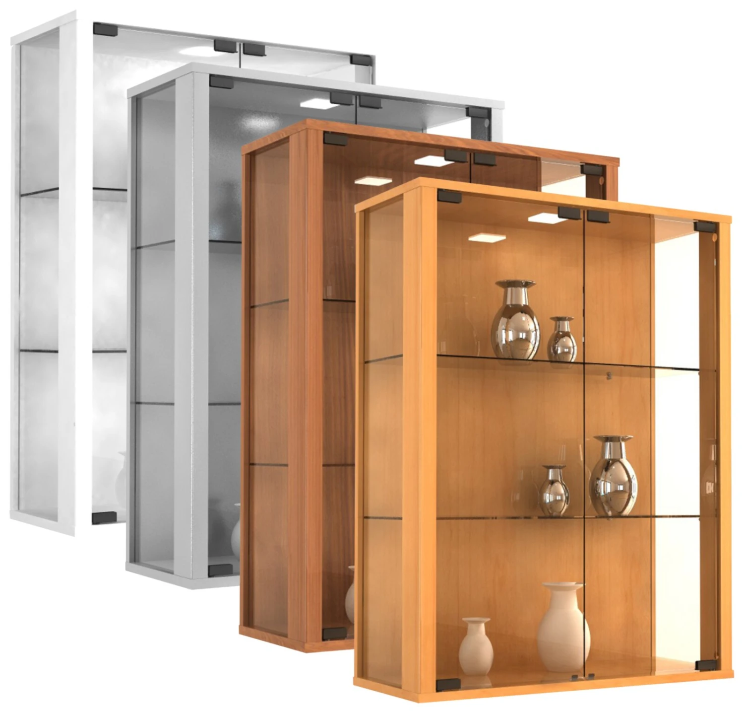 Hängevitrine UDINA - weiß - ohne Beleuchtung 3 Hängevitrine UDINA - weiß - ohne Beleuchtung – Bild 3