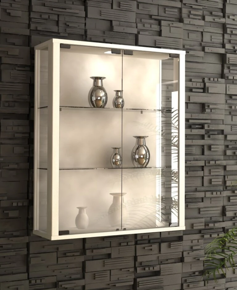 Hängevitrine UDINA - weiß - ohne Beleuchtung 2 Hängevitrine UDINA - weiß - ohne Beleuchtung – Bild 2