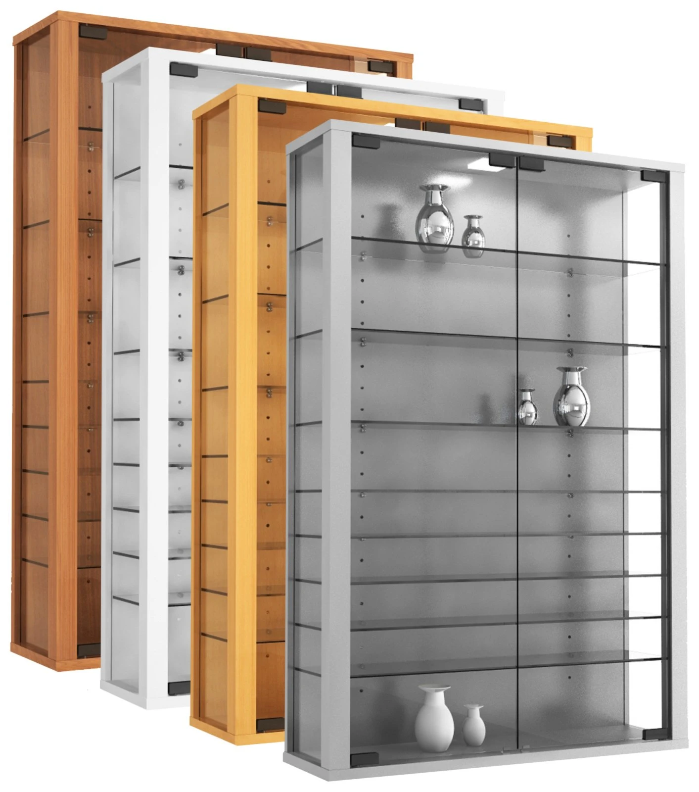 Hängevitrine VITROSA MINI - Kern-Nussbaum - ohne Beleuchtung 4 Hängevitrine VITROSA MINI - Kern-Nussbaum - ohne Beleuchtung – Bild 4