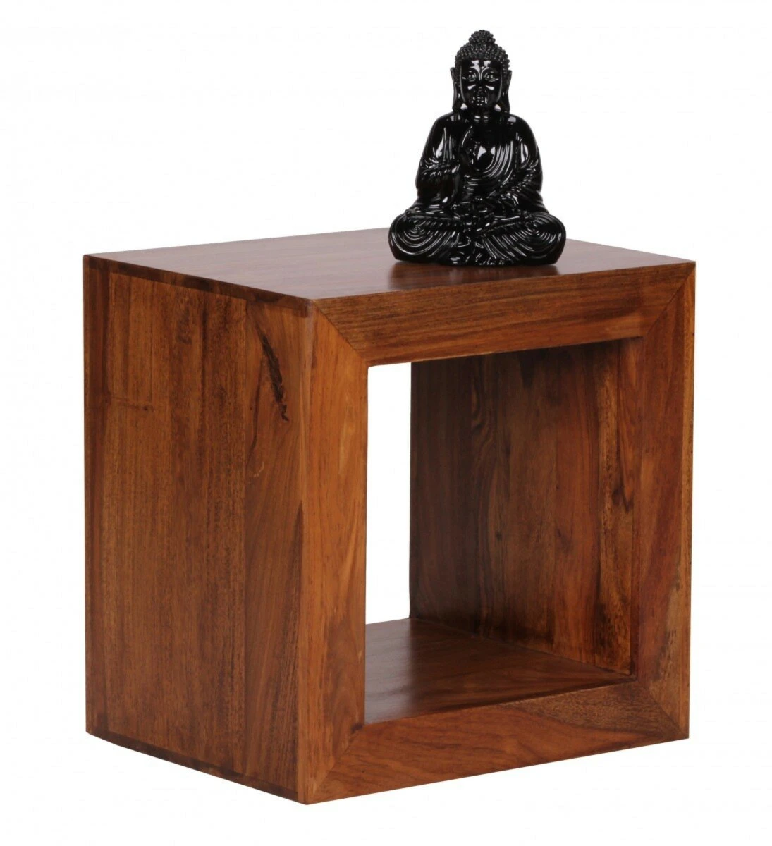 Standregal Cube - braun gebeizt - Sheesham massiv 1 Standregal Cube - braun gebeizt - Sheesham massiv