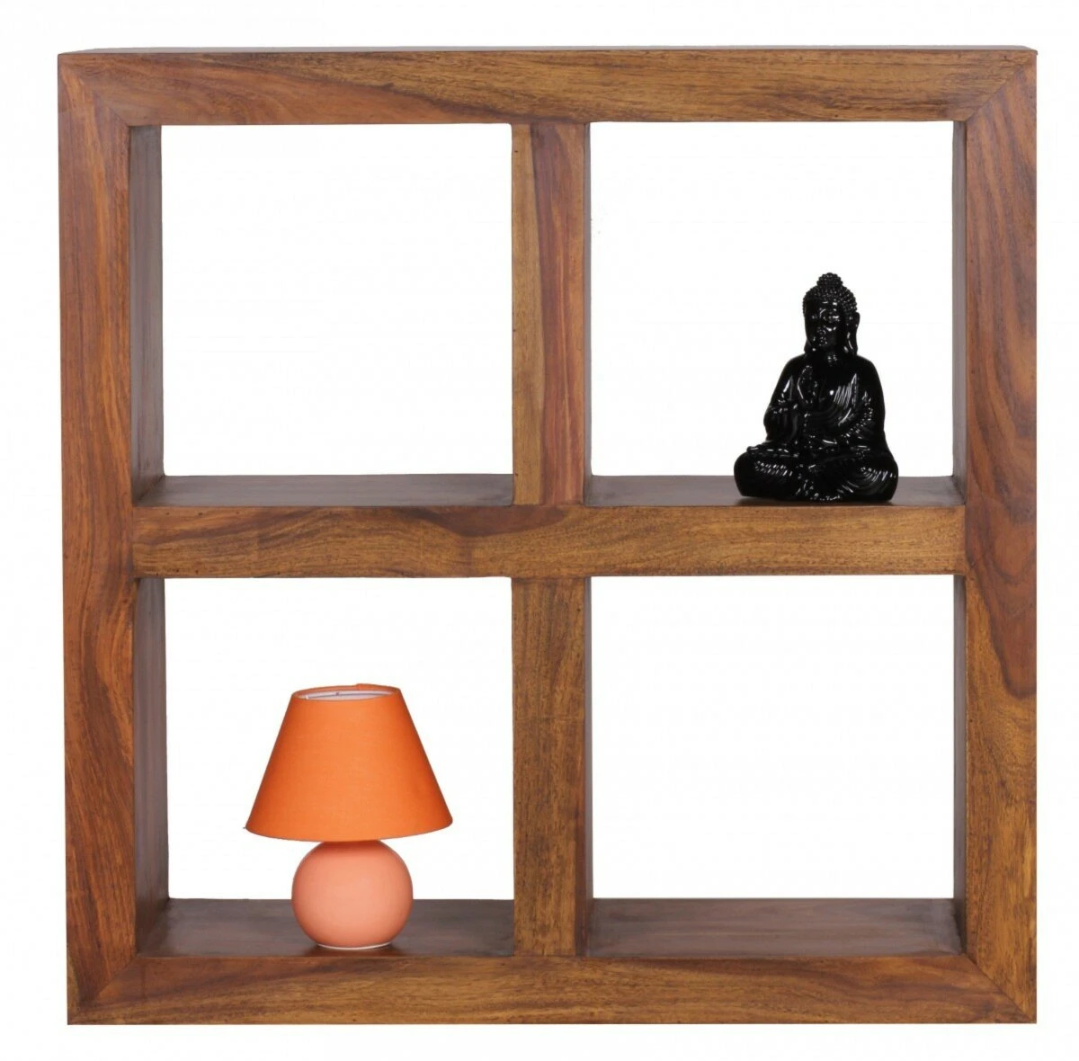 Standregal - braun gebeizt - Sheesham massiv - 82 cm hoch 4 Standregal - braun gebeizt - Sheesham massiv - 82 cm hoch – Bild 4