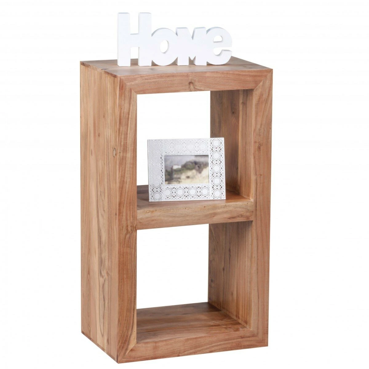 Standregal - klar lackiert - Akazie massiv - 88 cm hoch 1 Standregal - klar lackiert - Akazie massiv - 88 cm hoch