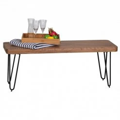 Sitzbank - Akazie massiv lackiert - 120 cm breit