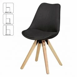 2er Stuhl-Set - anthrazit - Webstoff - Skandi -Esszimmer Verkaufsgeschäft 9002291000 03 1600Wx1600H