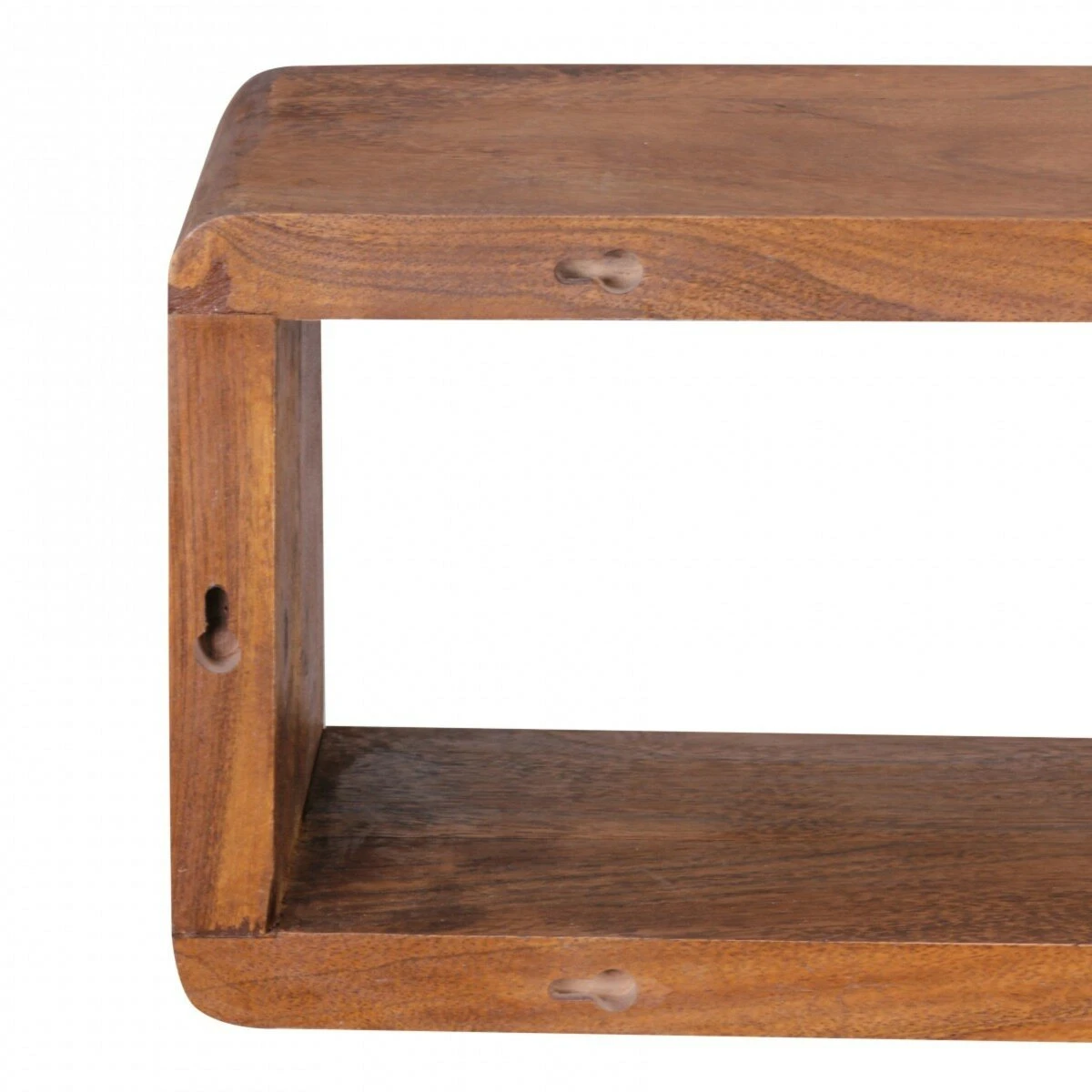 3er-Set Wandregal - braun gebeizt - Sheesham massiv 3 3er-Set Wandregal - braun gebeizt - Sheesham massiv – Bild 3